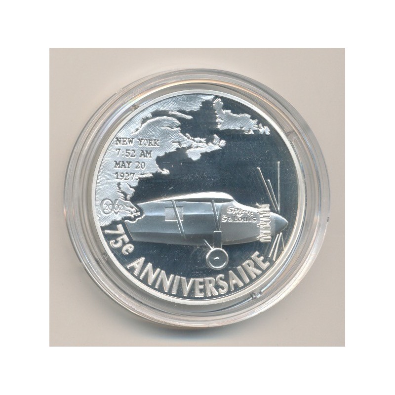 1€ 1/2 2002 - 75e anniversaire 1er Vol de l'atlantique en solitaire - Charles Lindbergh
