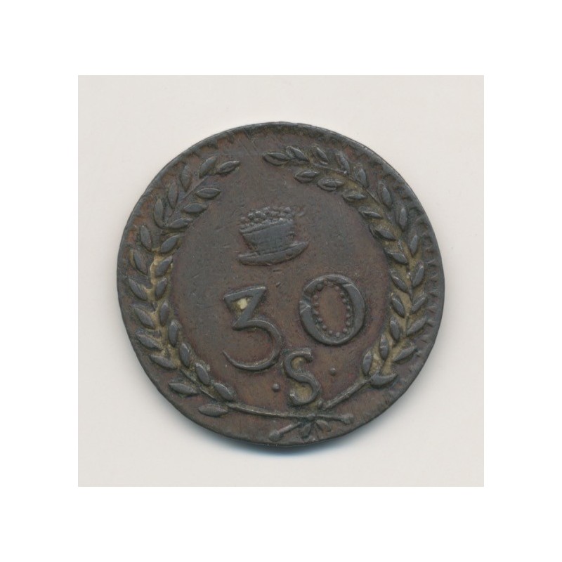 Louis XVIII - 30 Sous - Mines d'Anche - 1820