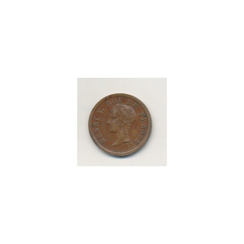 Module 1/2 Franc Henri V - 1833 - bronze