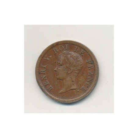 Module 1/2 Franc Henri V - 1833 - bronze