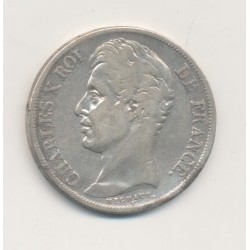 Charles X - 2 Francs - 1829 H la rochelle - argent - TB/TB+