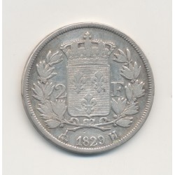 Charles X - 2 Francs - 1829 H la rochelle - argent - TB/TB+ 2