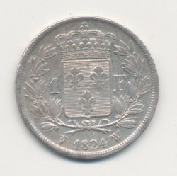 Louis XVIII - 1 Franc - 1824 W Lille 2