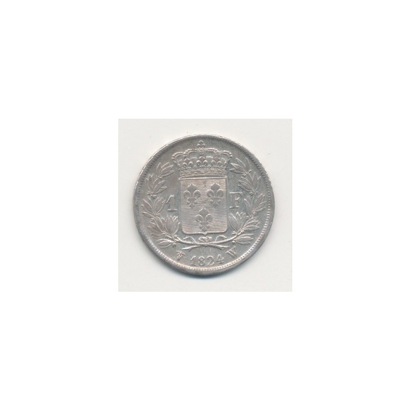 Louis XVIII - 1 Franc - 1824 W Lille