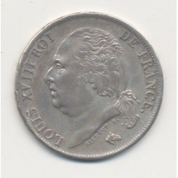 Louis XVIII - 1 Franc - 1824 W Lille