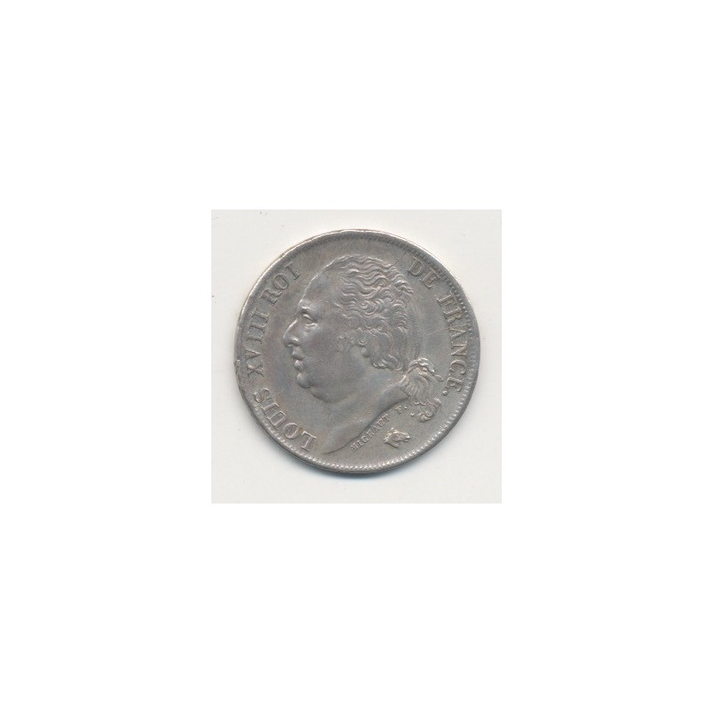 Louis XVIII - 1 Franc - 1824 W Lille