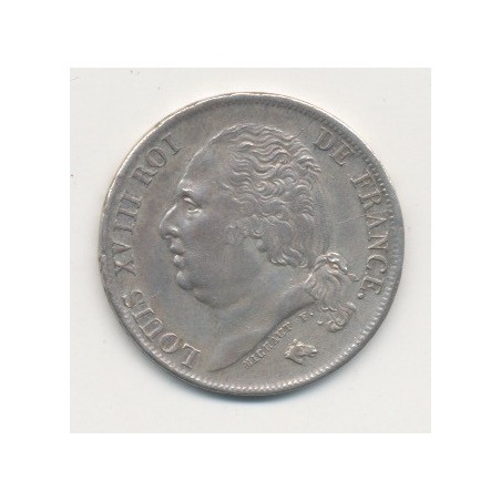 Louis XVIII - 1 Franc - 1824 W Lille