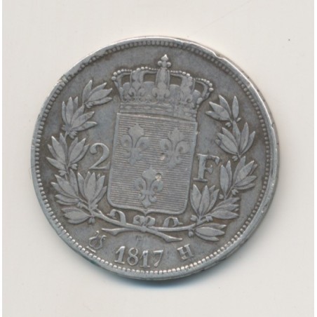 Louis XVIII - 2 Francs - 1817 H La Rochelle
