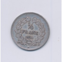 1/4 Franc - 1834 BB Strasbourg - Louis philippe I - TTB+ 2