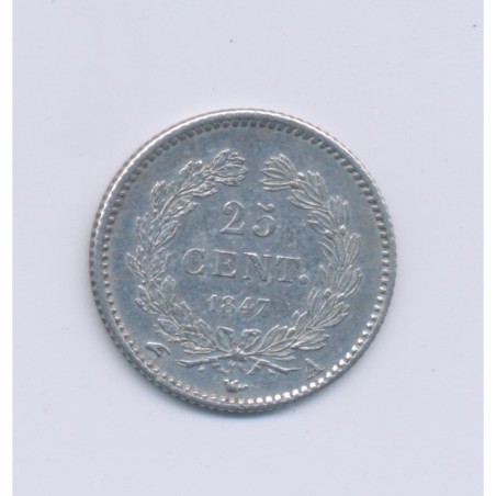 25 centimes Louis Philippe I - 1847 A Paris - SUP+