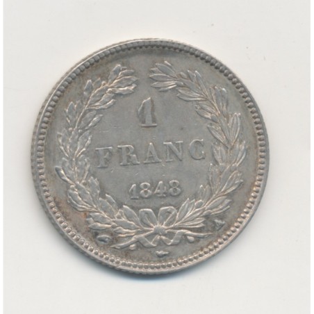 Louis Philippe I - 1 Franc - 1848 A Paris - SUP+