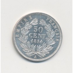 Napoléon III - Tête nue - 50 centimes - 1854 A Paris 2