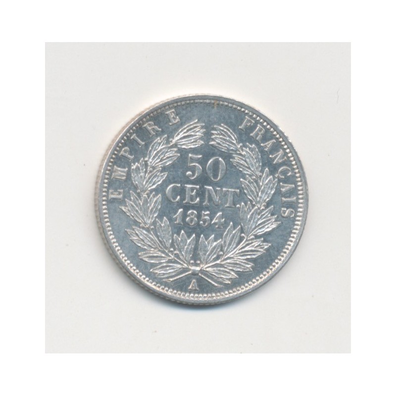 Napoléon III - Tête nue - 50 centimes - 1854 A Paris