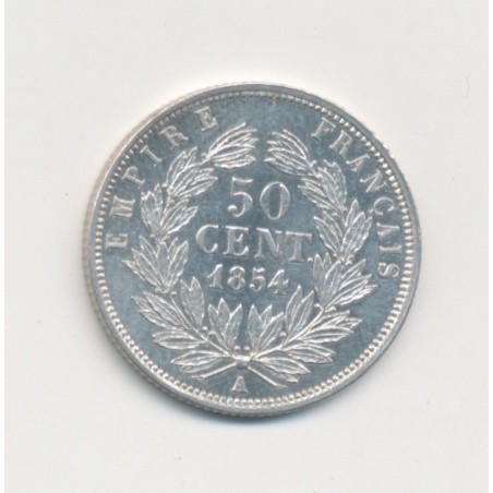 Napoléon III - Tête nue - 50 centimes - 1854 A Paris
