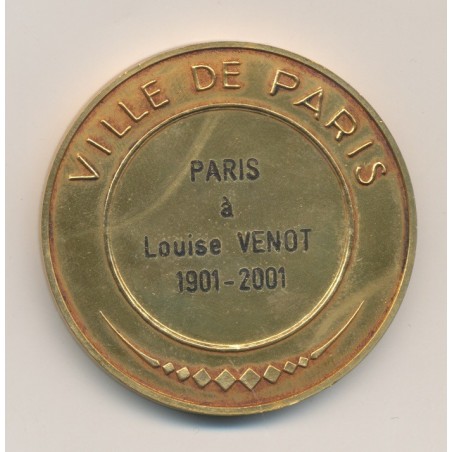Médaille - Ville de Paris - avec écrin - bronze doré - 49,5mm