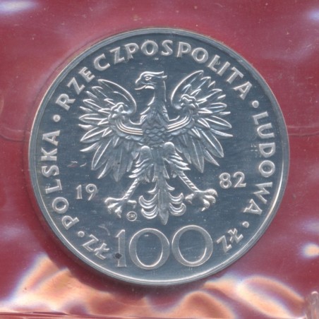 Pologne - 100 Zloty 1982 - Jean Paul II - argent - BU