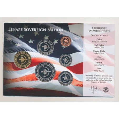 Etats-Unis - Native American uncirculated coin set 2020 - Lenape - 6 pièces