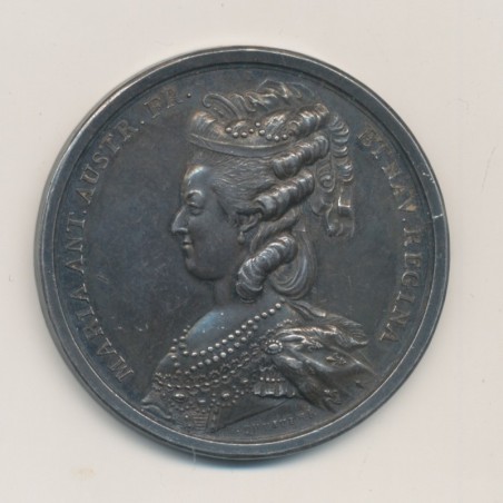 Médaille - Marie antoinette - en l'honneur de Mr De Vermont - accoucheur de la reine - 1784 - argent 42mm - SUP+