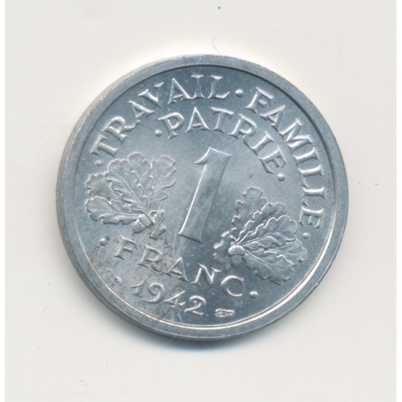 1 Franc Francisque - 1942 - lourde - alu - SPL+