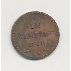 1 Centime Dupré - 1848 A Paris - TTB 2