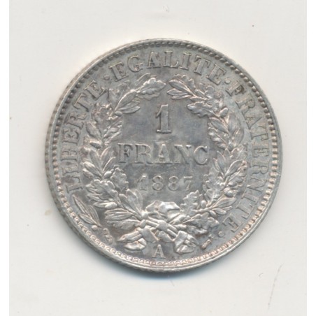 Cérès - 1 Franc - 1887 A Paris - SUP+