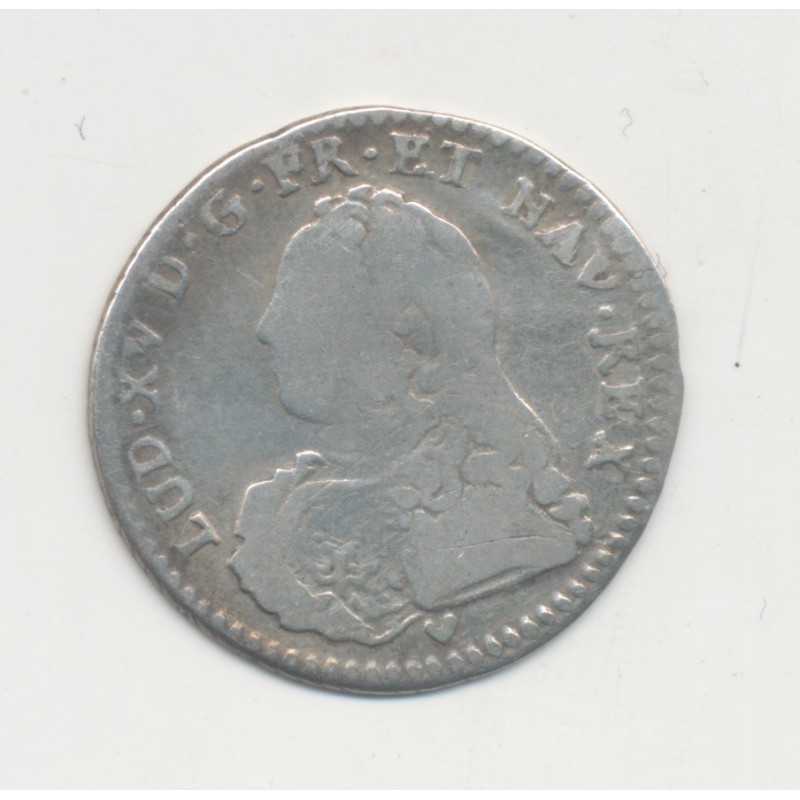 Louis XV - 1/10 écu aux lauriers - 1727 BB Strasbourg - B/TB