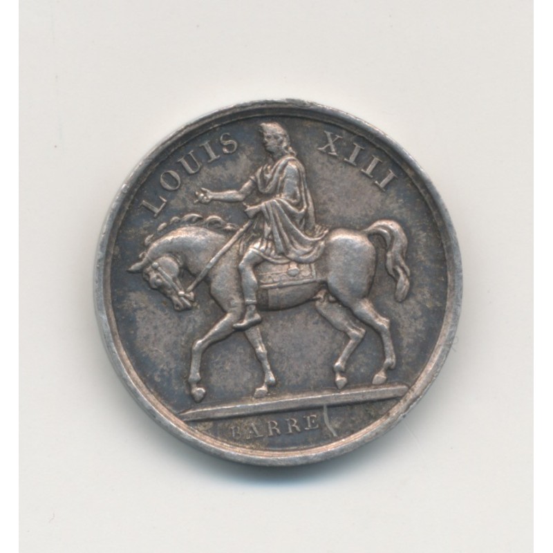 Médaille - Statue équestre Louis XIII - 4 novembre 1829 - argent - 15mm