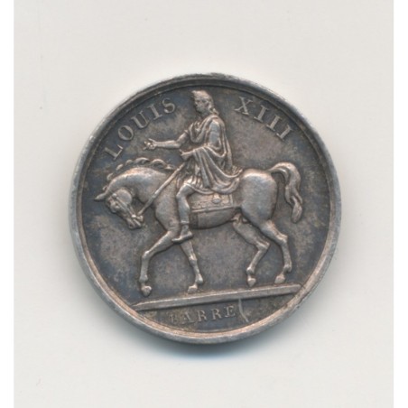Médaille - Statue équestre Louis XIII - 4 novembre 1829 - argent - 15mm