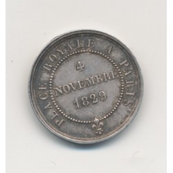 Médaille - Statue équestre Louis XIII - 4 novembre 1829 - argent - 15mm 2