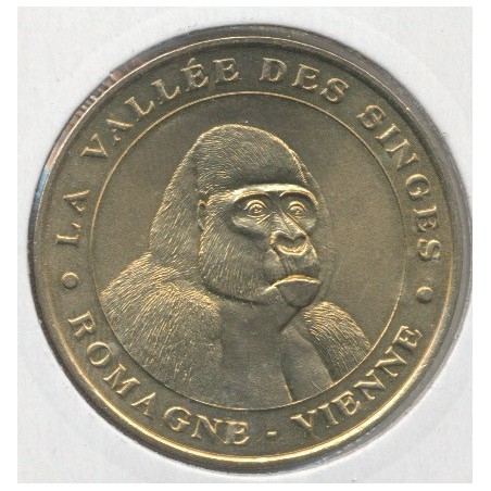 Dept86 - La vallée des singes N°1 - 1999 - gorille regardant à droite - Romagne