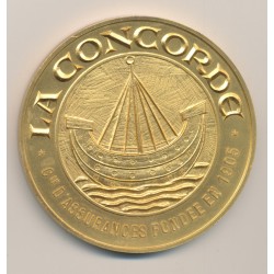 Médaille - Compagnie assurance - La concorde - bronze - 68mm - SUP+