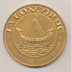 Médaille - Compagnie assurance - La concorde - bronze - 59mm - SUP