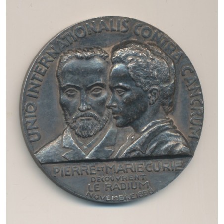 Médaille - Récompense Pierre et Marie Curie - bronze argenté - 49,5mm