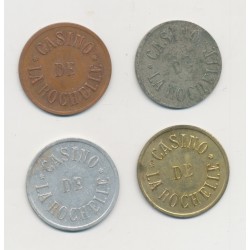 Rare Ensemble de 4 Jetons Casino - La Rochelle 