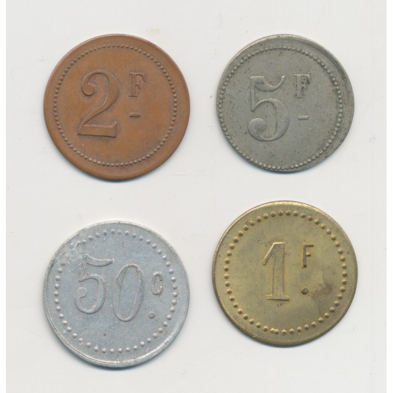 Rare Ensemble de 4 Jetons Casino - La Rochelle 