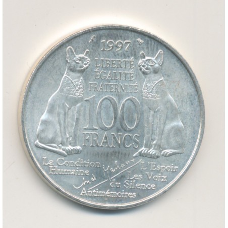 100 Francs André Malraux - 1997 - argent - SUP+