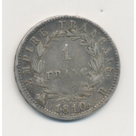 Napoléon empereur - 1 Franc - 1810 B Rouen - TTB