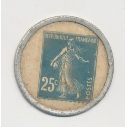 Timbre-monnaie - Crédit Lyonnais - 25 Centimes bleu 2