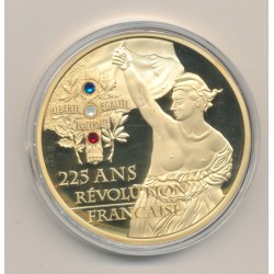 Médaille - la marseillaise - 225 ans Révolution Française - cuivre doré - 50mm 2