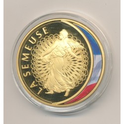 Médaille - La Semeuse - Les Emblèmes Français - cuivre doré et coloré - 40mm