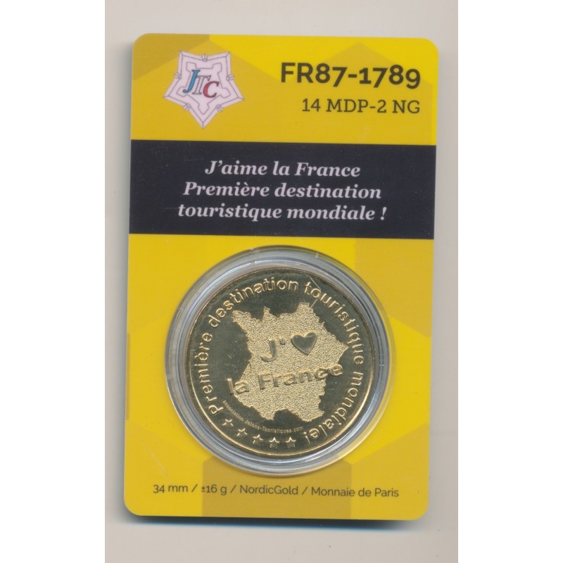 Dept87 - Association Jetons touristiques N°5 - 2014 - J'aime la France - Limoges - encart