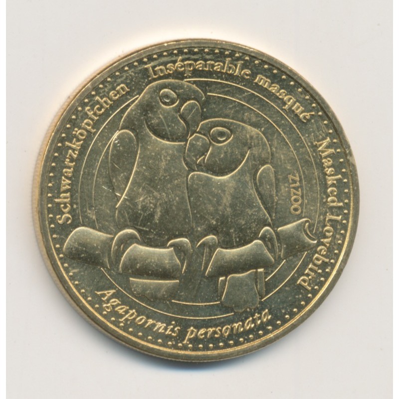 Dept67 - Perroquet club N°8 - Inséparables - 2011 - revers les zoos dans le monde - zizoo