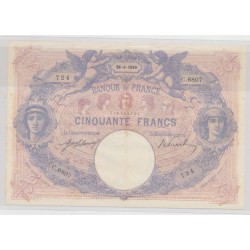 50 Francs Bleu et rose - 28.04.1916 - TTB