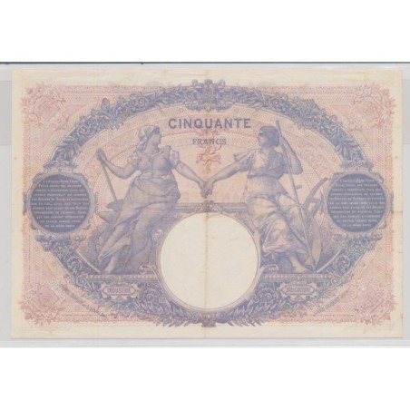 50 Francs Bleu et rose - 28.04.1916 - TTB