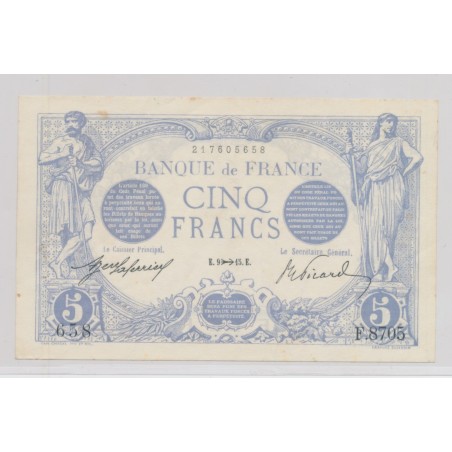 5 Francs Bleu - 9.11.1915 - TTB+