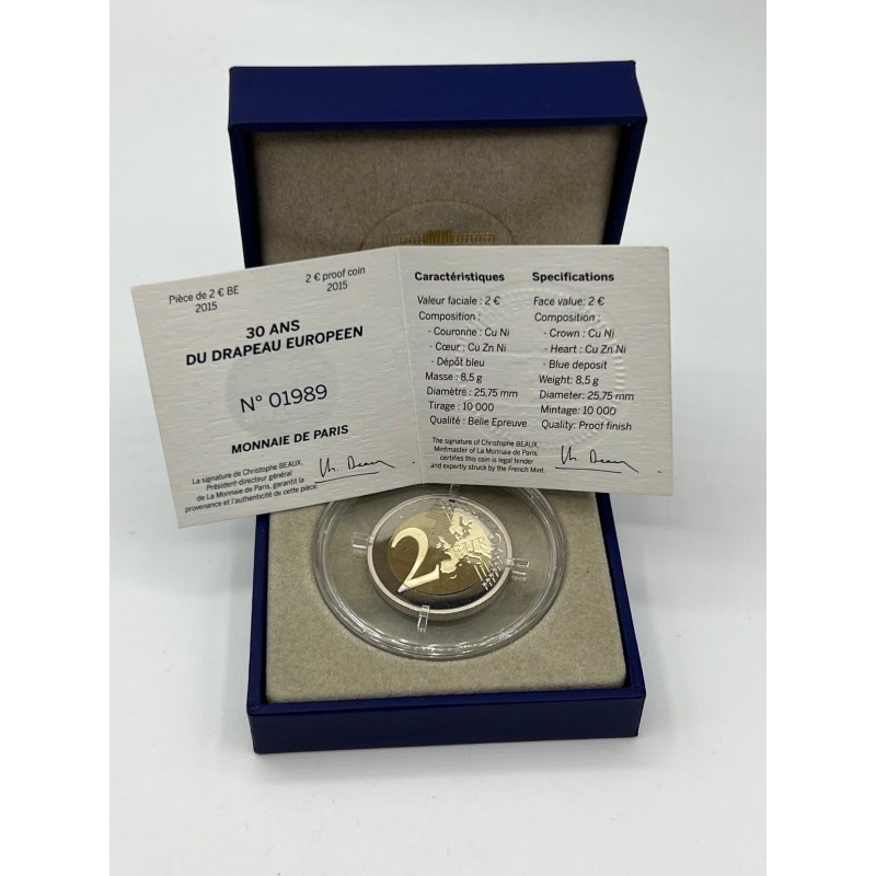 2 Euro 2015 - 30ème anniversaire du drapeau européen - Belle épreuve