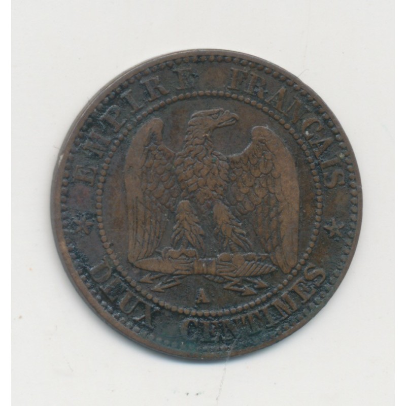 2 centimes Napoléon III - 1862 A Paris - Tête laurée - TB+