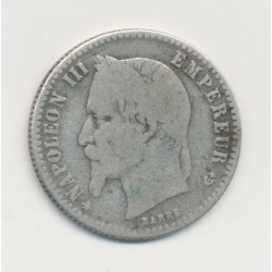 50 centimes Napoléon III - 1867 A Paris - Tête laurée - TB