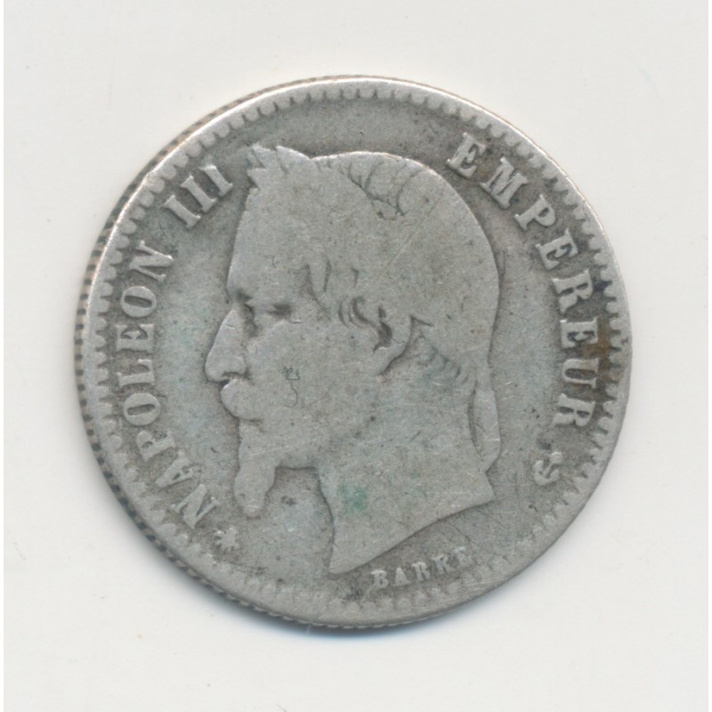 50 centimes Napoléon III - 1867 A Paris - Tête laurée - TB