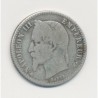 50 centimes Napoléon III - 1867 A Paris - Tête laurée - TB